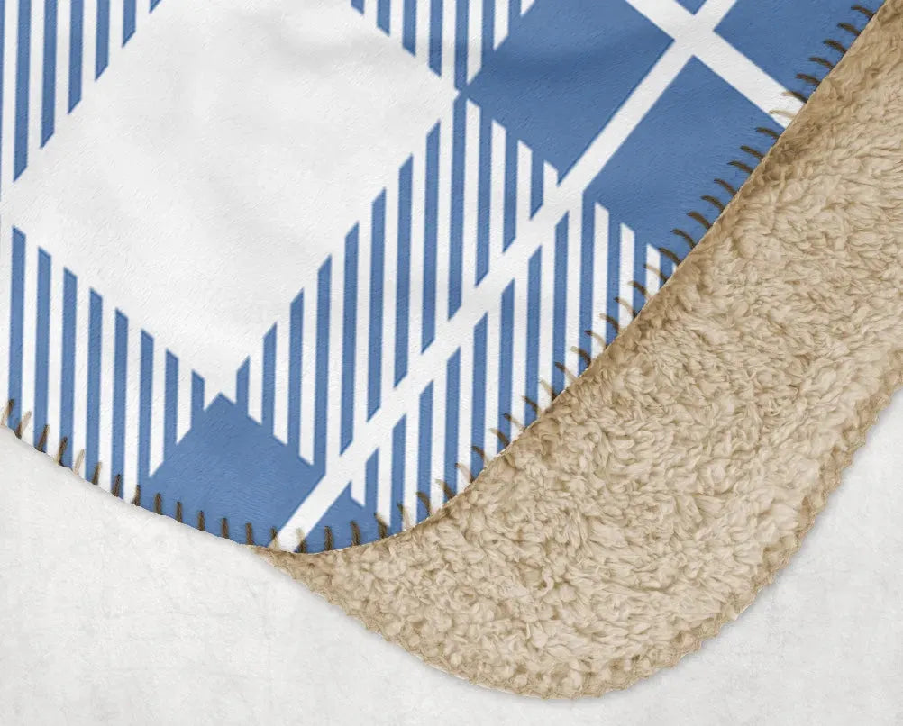 Philadelphia Ukrainian Nationals Sherpa Blanket - Plaid 60"x80" Throw Blankets