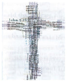 John 3:16 Cross Art Print: God So Loved The World | Religious Art