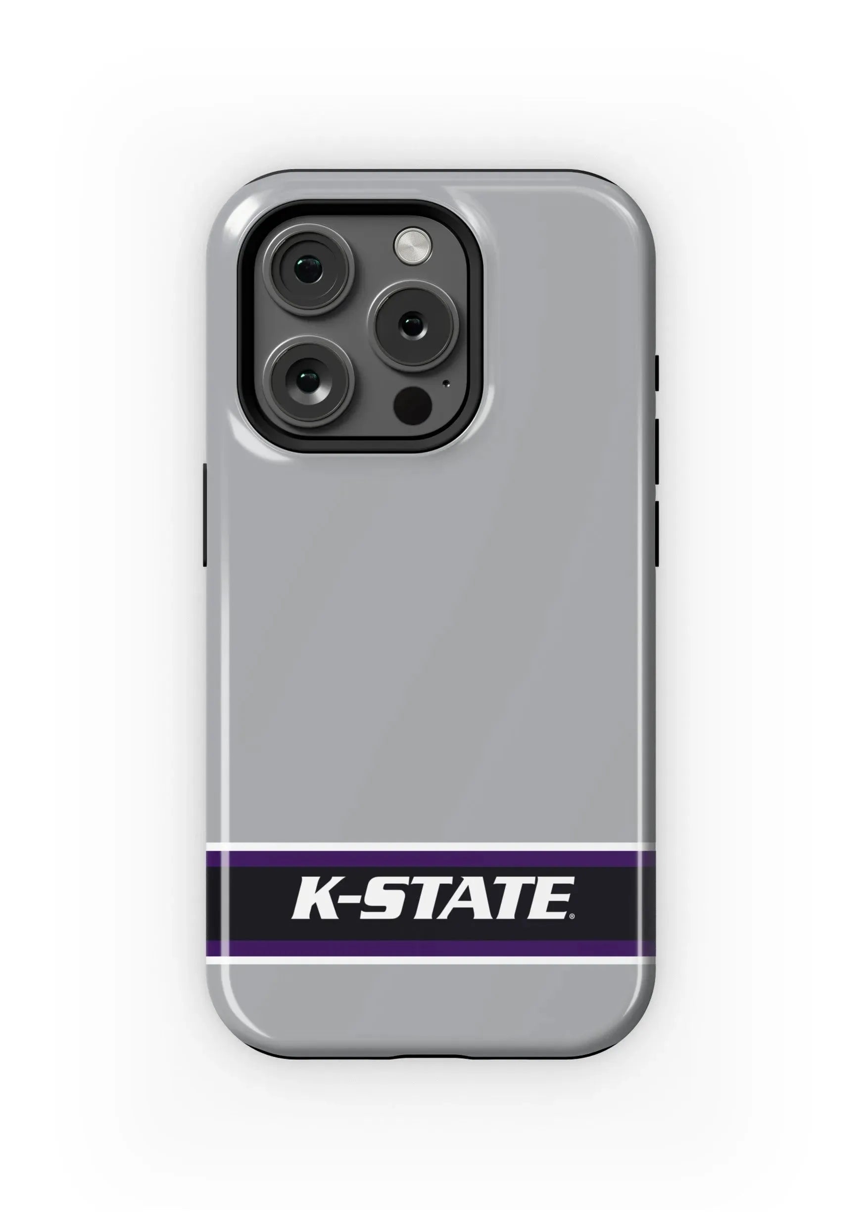 Kansas State University iPhone 16, 15, 14, 13 Mobile Phone Case - Gray Gloss Mobile Phone Cases