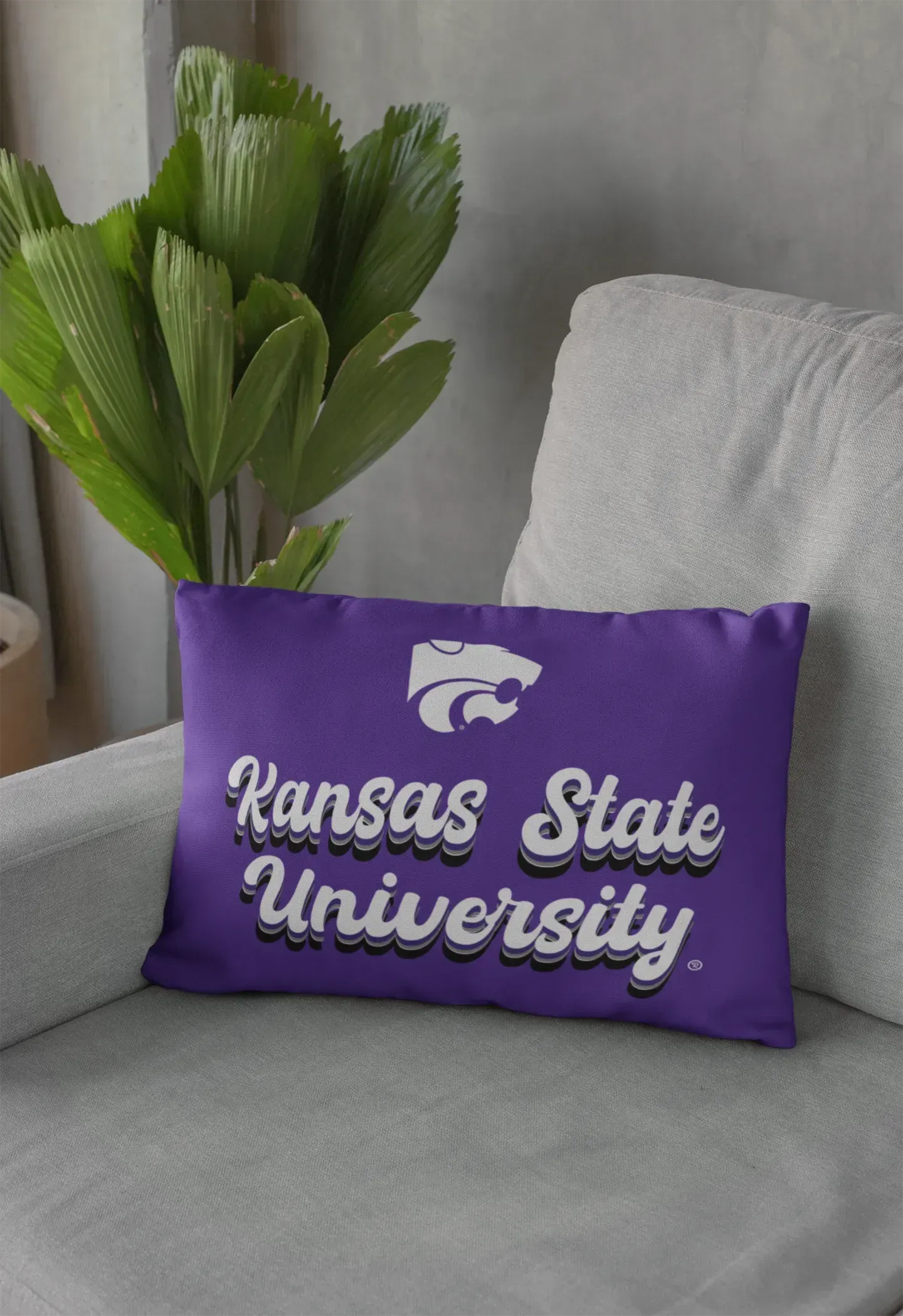 Kansas State University Lumbar Pillow Cover - Retro Pillow Covers