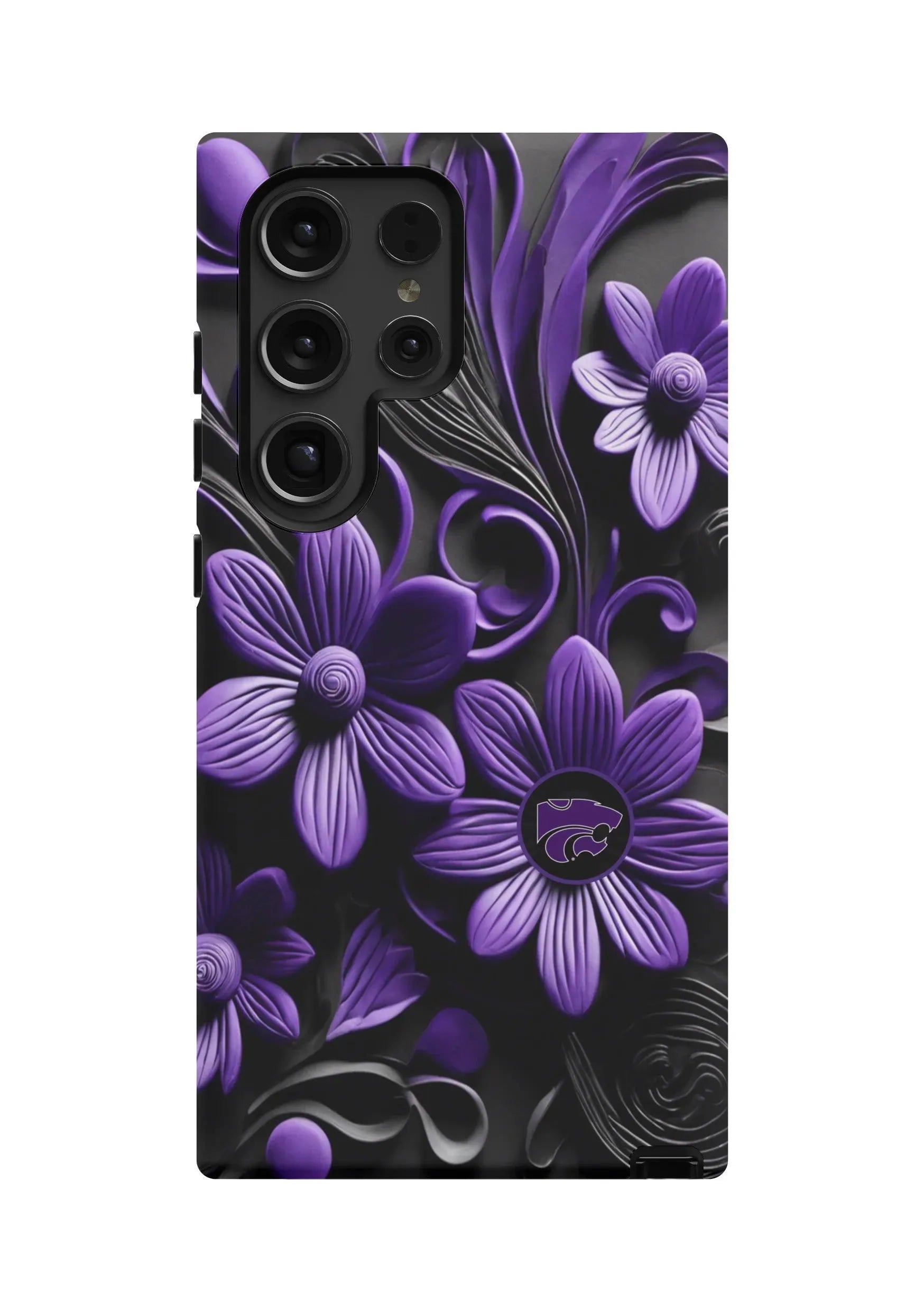 Kansas State University Samsung Galaxy 24, 23 Mobile Phone Case - 3D Floral Gloss Mobile Phone Cases