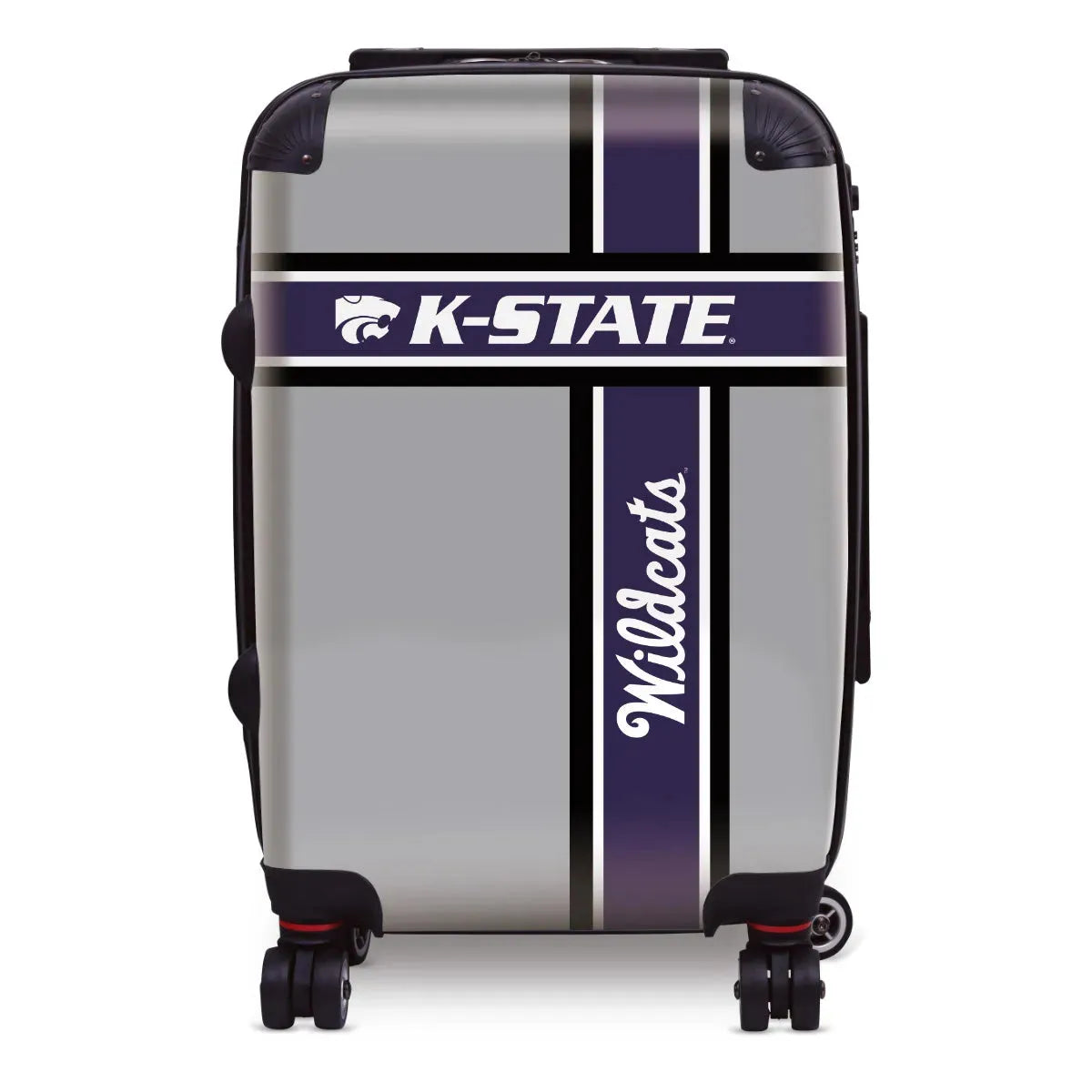 Kansas State University Carry-On Suitcase - Cross Stripes Suitcases