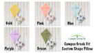 Theta Kite Custom-Shape Throw Pillow Swatches