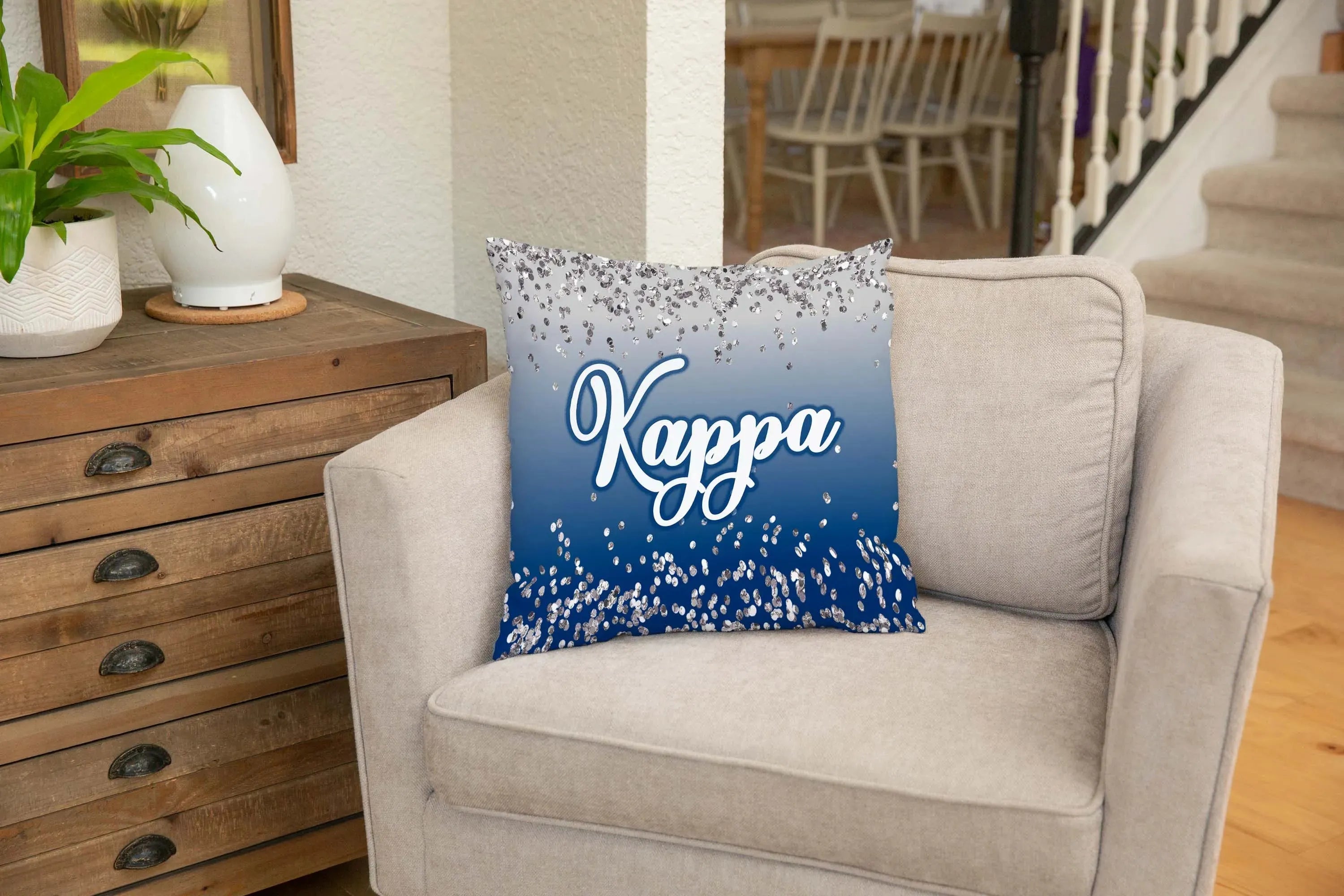 Kappa 18" Glitter Throw Pillow Cover Pillow Covers