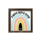 Kappa Alpha Theta 12x12 Rainbow Wood Framed Sign Walnut Stain Wall Art & Signs