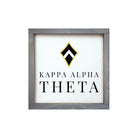 Kappa Alpha Theta 12x12 Traditional Wood Framed Sign Wall Art & Signs