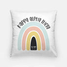 Kappa Alpha Theta 18" Throw Pillow - Rainbow