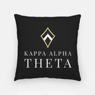 Kappa Alpha Theta 18" Traditional Black Throw Pillow 