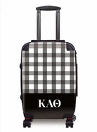 Kappa Alpha Theta Carry-on Suitcase - Gingham Black