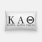 Kappa Alpha Theta Lumbar Pillow - Greek Letters White