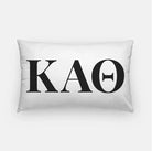 Kappa Alpha Theta Lumbar Pillow - Traditional Greek Letters Black
