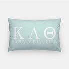 Kappa Alpha Theta Lumbar Pillow - Greek Letters Blue