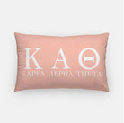 Kappa Alpha Theta Lumbar Pillow - Greek Letters Pink