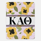 Kappa Alpha Theta XL 60x80 Sherpa Throw Blanket - Foundation Pansy Throw Blankets