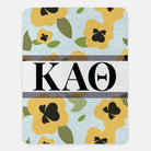 Kappa Alpha Theta XL 60x80 Sherpa Throw Blanket - General Pansy