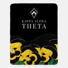 Kappa Alpha Theta XL 60x80 Sherpa Throw Blanket - Pansy