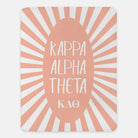 Kappa Alpha Theta XL 60x80 Sherpa Throw Blanket - Pink Starburst