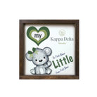 Kappa Delta 12x12 Love My Big - Love My Little Wood Framed Sign Little Walnut Stain Wall Art & Signs