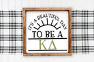 Kappa Delta 12x12 Wood Framed Sign - Beautiful Day Wall Art & Signs