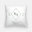 Kappa Delta 18" Throw Pillow - Greek Diamond Dark Olive