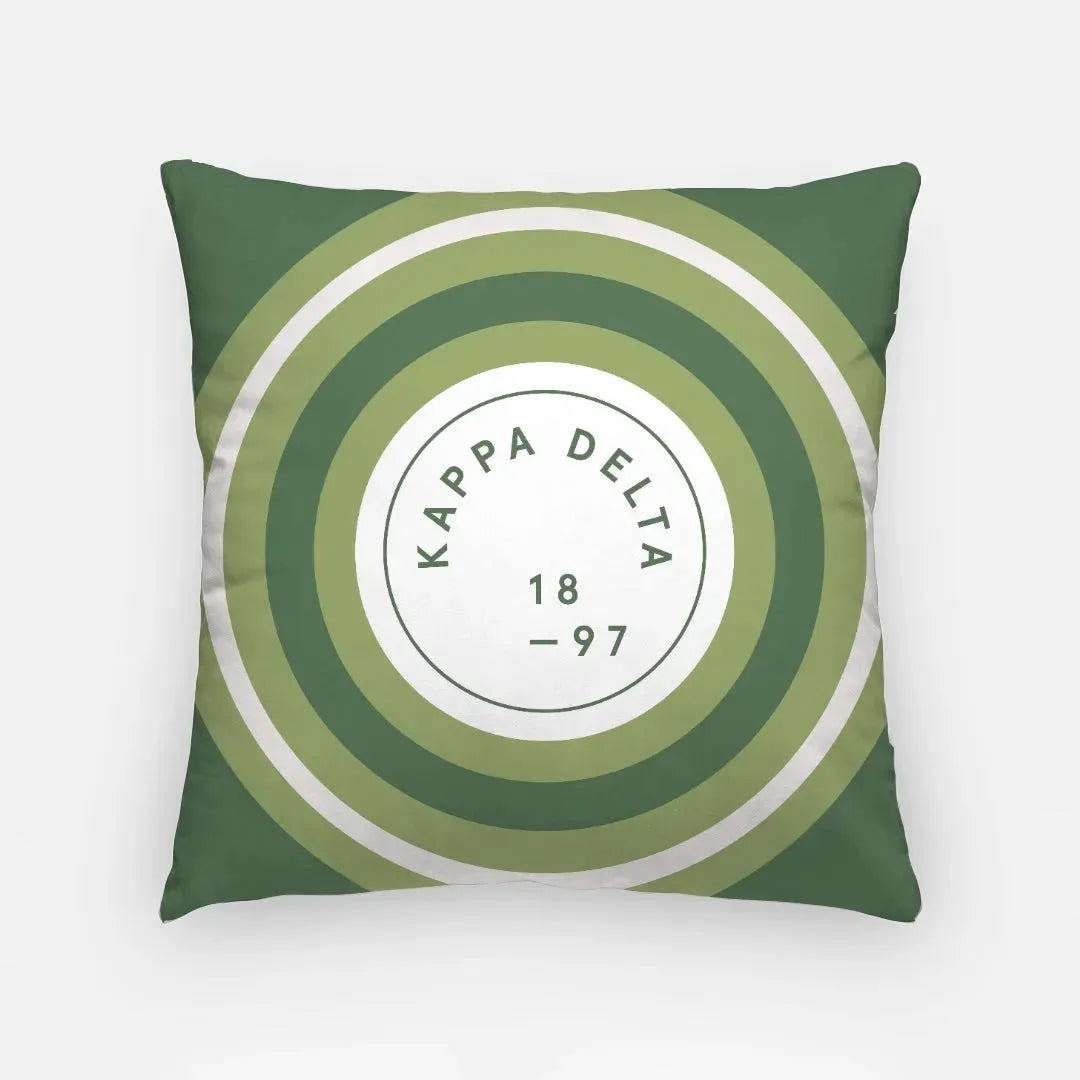 Kappa Delta 18" Throw Pillow - Bullseye Badge