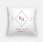 Kappa Delta 18" Throw Pillow - Greek Diamond Burgundy