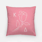 Kappa Delta 18" Throw Pillow - Greek Rose Logo Active Pink
