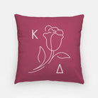 Kappa Delta 18" Throw Pillow - Greek Rose Logo Bold Burgundy