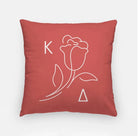 Kappa Delta 18" Throw Pillow - Greek Rose Logo Curious Clay