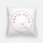 Kappa Delta Badge 18" Throw Pillow Active Pink