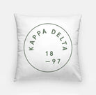 Kappa Delta Badge 18" Throw Pillow Dark Olive