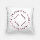 Kappa Delta Empowered Badge 18" Throw Pillow Bold Burgundy
