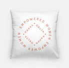 Kappa Delta Empowered Badge 18" Throw Pillow Curious Clay