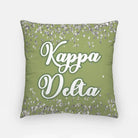 Kappa Delta Glitter 18" Throw Pillow Olive