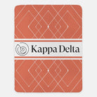 Kappa Delta XL 60x80 Sherpa Throw Blanket - Diamond Pattern Confident Coral Throw Blankets