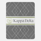 Kappa Delta XL 60x80 Sherpa Throw Blanket - Diamond Pattern Soft Gray Throw Blankets