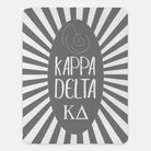 Kappa Delta Starburst XL 60x80 Sherpa Throw Blanket Soft Gray Throw Blankets