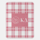 Kappa Delta XL 60x80 Plaid Sherpa Throw Blanket Active Pink