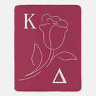 Kappa Delta XL 60x80 Sherpa Throw Blanket - Rose Icon