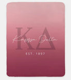 Kappa Delta XL 60x80 Sherpa Throw Blanket - Ombre Burgundy