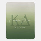 Kappa Delta XL 60x80 Sherpa Throw Blanket - Ombre Olive