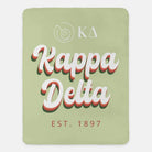 Kappa Delta XL 60x80 Sherpa Throw Blanket - Retro