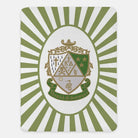 Kappa Delta XL 60x80 Sherpa Throw Blanket - Starburst Crest Throw Blankets