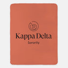 Kappa Delta XL 60x80 Traditional Sherpa Throw Blanket Coral Throw Blankets