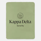 Kappa Delta XL 60x80 Traditional Sherpa Throw Blanket Olive Throw Blankets