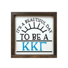 Kappa Kappa Gamma Wood Framed Sign 12x12 - Beautiful Day | KKG Gifts