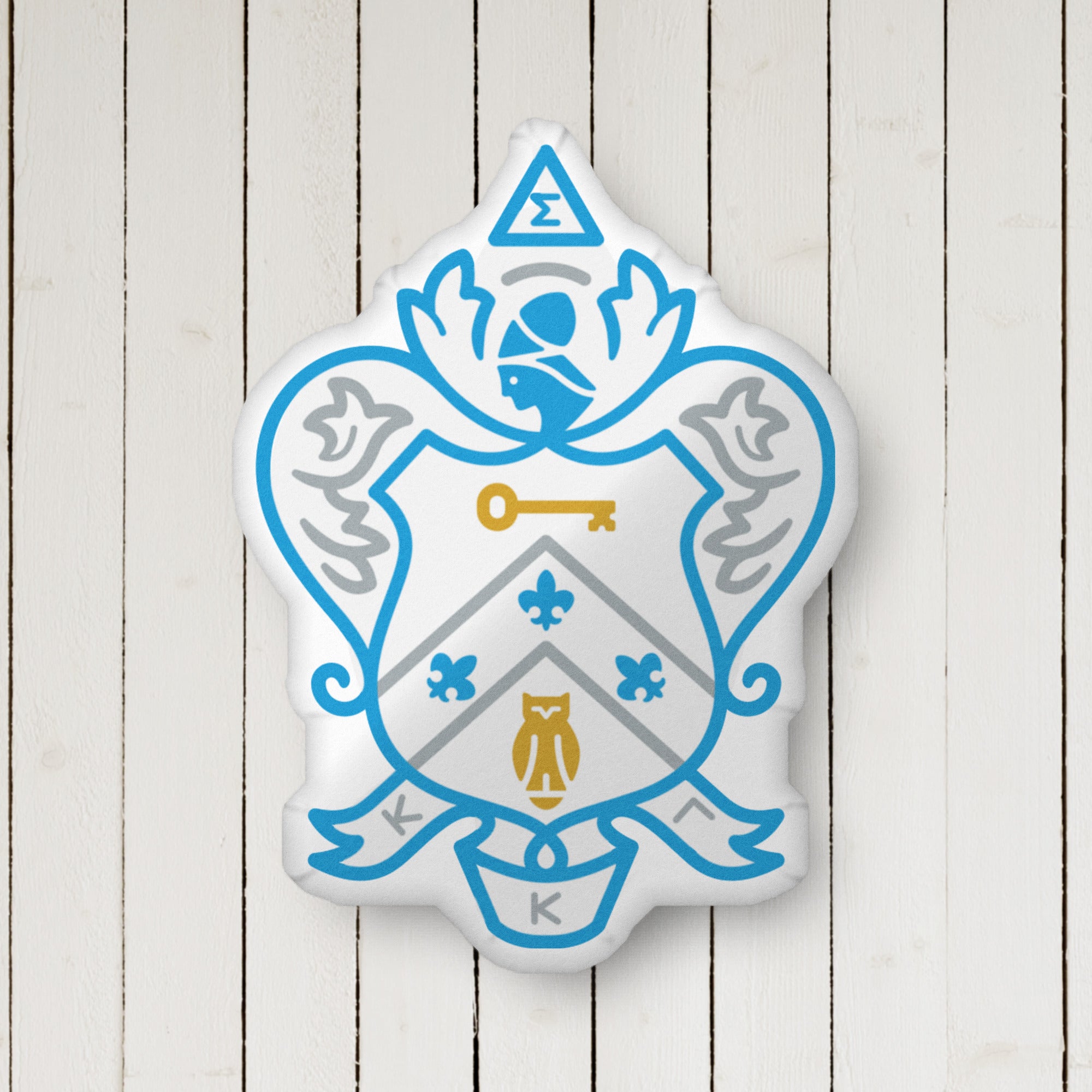 Kappa Kappa Gamma Crest Custom-Shape Throw Pillow | KKG Gifts