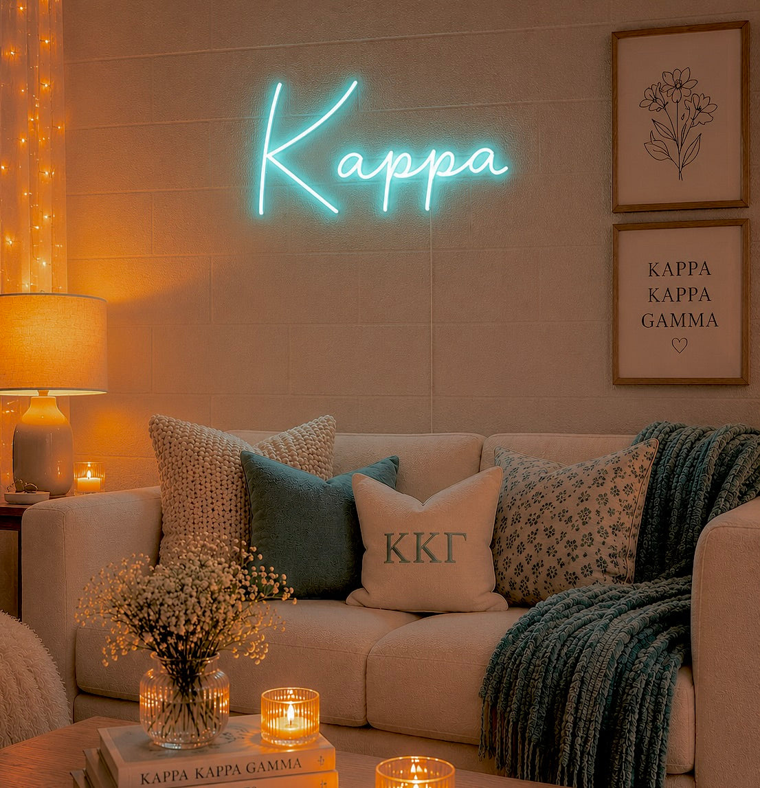 Kappa Kappa Gamma Script LED Neon Sign