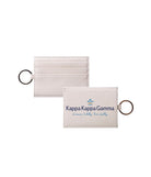 Kappa Vegan Saffiano Leather Keychain Card Holder - Traditional Travel Wallet
