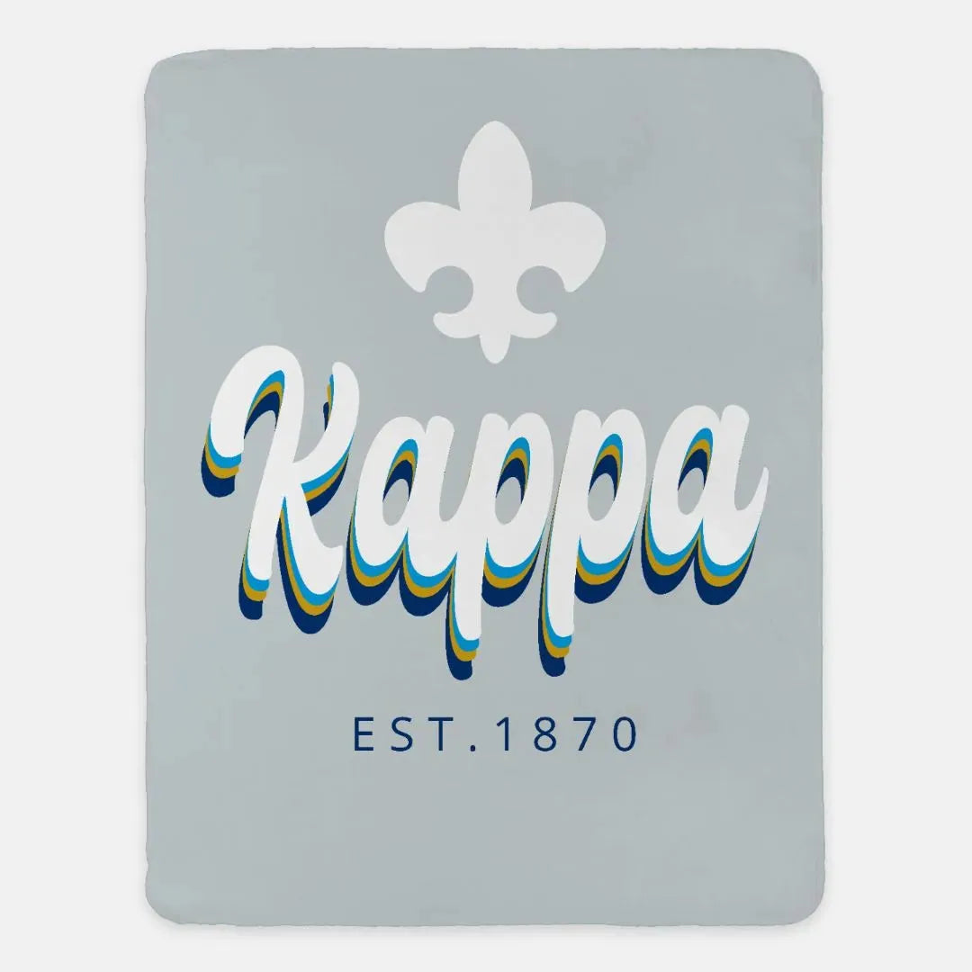 Kappa XL 60x80 Retro Sherpa Blanket Throw Blankets
